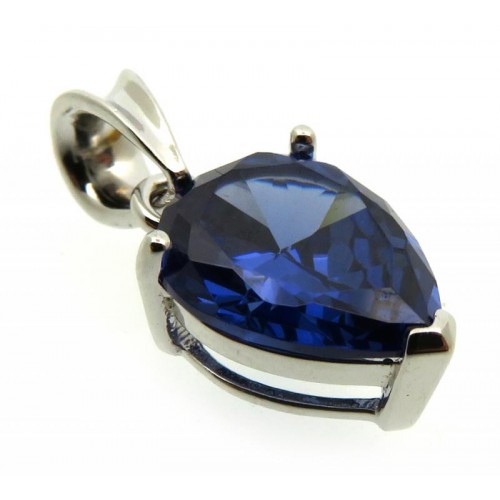 Siberian Sapphire Quartz Sterling Silver Pendant 04